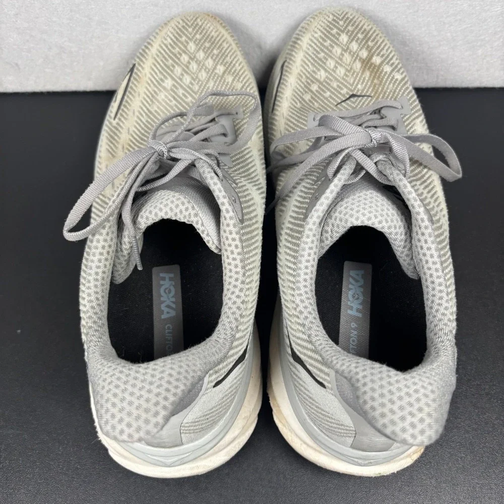 Hoka One One Clifton 9 Harbor Mist Gray Mens 14 D Running Shoes 1127895 HMBC